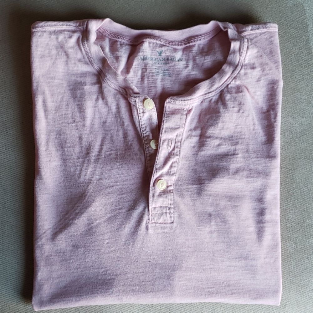 🔥3/$30 or 5/$40🔥  AE Short-Sleeved Henley T-Shirt